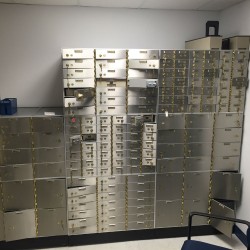 safety deposit boxes